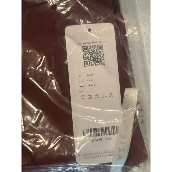 Callie Merlot Mermaid Side Slit Chiffon Convertible Dress - Picture 3 of 3